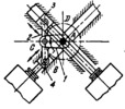 SLIDER-CRANK MECHANISM OF A TWO-CYLINDER ENGINE