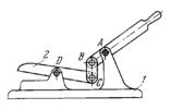 FOUR-BAR MECHANISM OF A HAND LEVER SHEAR