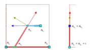 Motion components for two distance constraints and an angular one