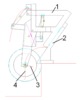 Wheel's trajectory during the climbing stair stage