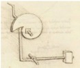 Cam mechanism thought by Leonardo Da Vinci