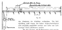 Arrangement of ropes and drive shaft of a gantry crane