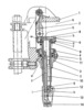 Semiautomatic clamps for mobile short circuited - Longitudinal section through the clip loaded