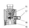 Semiautomatic clamps for mobile short circuited - Longitudinal section through the head of a fastening electrical poles