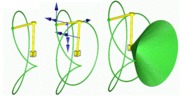 RR mechanism with path, instant velocity and fixed axoid