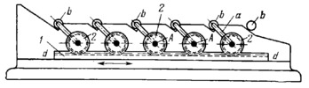 TOOTHED RACK-AND-PINION MECHANISM FOR FEEDING CYLINDRICAL PARTS