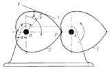 THREE-LINK SINGLE-LOBE LOGARITHMIC-CURVE CENTRODE GEARING