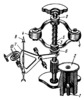 LEVER-GEAR MECHANISM OF A CENTRIFUGAL TACHOMETER