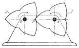 THREE-LINK THREE-LOBE LOGARITHMIC-CURVE CENTRODE GEARING