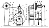 LEVER-GEAR MECHANISM FOR WINDING TYPEWRITER RIBBON ON A REEL
