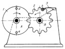 PIN-WHEEL-SPROCKET DWELL MECHANISM WITH A LOCKING PAWL