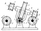 WORM GEARING WITH ALTERNATELY DRIVEN WORMS