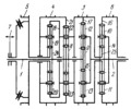 FOUR-SPEED REVERSIBLE GEARBOX MECHANISM WITH BRAKE DRUMS