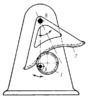 THREE-LINK TOOTHED GEARING WITH A CURVILINEAR OSCILLATING RACK AND ECCENTRIC CIRCULAR PINION