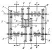 SIXTEEN-SPEED GEARBOX MECHANISM WITH FOUR CLUTCHES