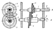 THREE-LINK SPIRAL-ENGAGEMENT GEARING WITH HELICAL LINK MOTION