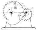 THREE-LINK TOOTHED GEARING WITH DWELLS OF THE DRIVEN LINK AND WITH ROLLING AND SLIDING LEVERS