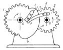 THREE-LINK TOOTHED GEARING WITH DWELLS OF THE DRIVEN LINK AND WITH ROLLING LEVERS