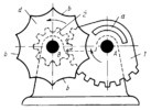 THREE-LINK TOOTHED GEARING WITH DWELLS OF THE DRIVEN GEAR AND A CIRCULAR LOCKING FEATURE