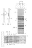Detail view of the system of a knitting machine needle selection.