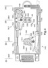 Mold assembly showing one mold opened in training post and the other closed in extraction and cooling position