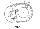 Fornt side view of the end plate of Fig 6