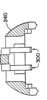 Lower side of a cartridge of the stapler