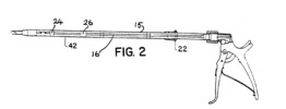 Side view of a stapling mechanism