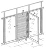 Multifunctional element with its slats spreaded