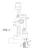 Side elevational view of the machine spindle.