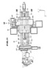 Detail of a sliding mechanism of an axially mobile arm