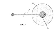Section view of double effect float of the loading mechanism of a tank.
