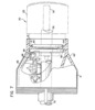 Top view of the cannula assembly with its seat partially cut.