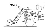 Cylinder of the arm drawn back to raise the end