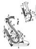 Inside part of the structure of the mast and the arm and the bracket of flexible tubes