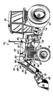 Perspective view of a tractor with a fixed loader