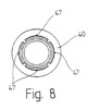 View of the base of one of the two bobbins