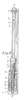 An umbrella with automatic opening telescopic cane, in a closed state.