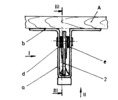 Front view of the device for foldable furniture