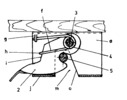 Section through the the closing device by a horizontal plane