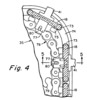 Partial view in cross section of the burners conveying system