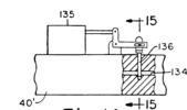 Partial view in cross section of a valve system to interrupt the circulation to the burner