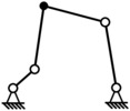 Solution principle of the model "Roberts/Tschebyscheff linkage"