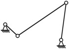 Solution principle of the model "Slider-crank mechanism, development from crank-rocker mechanism"