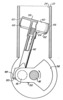 Side section view of a piston and a connecting rod