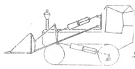 Load paddle drive of a bulldozer