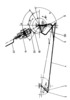 Rectangular mechanism for driving the wiper, cam kinematics scheme