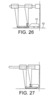 Side views of a single clamp device in which both parts are mobile
