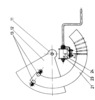 Top view of device for winding