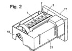 Ice machine joined with the its tray in a tilted position
